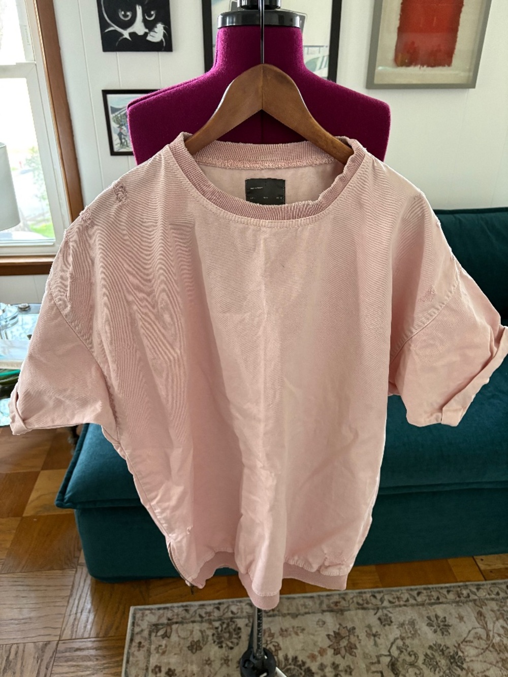 Men’s Zara Pink Short Sleeve Pullover Shirt
